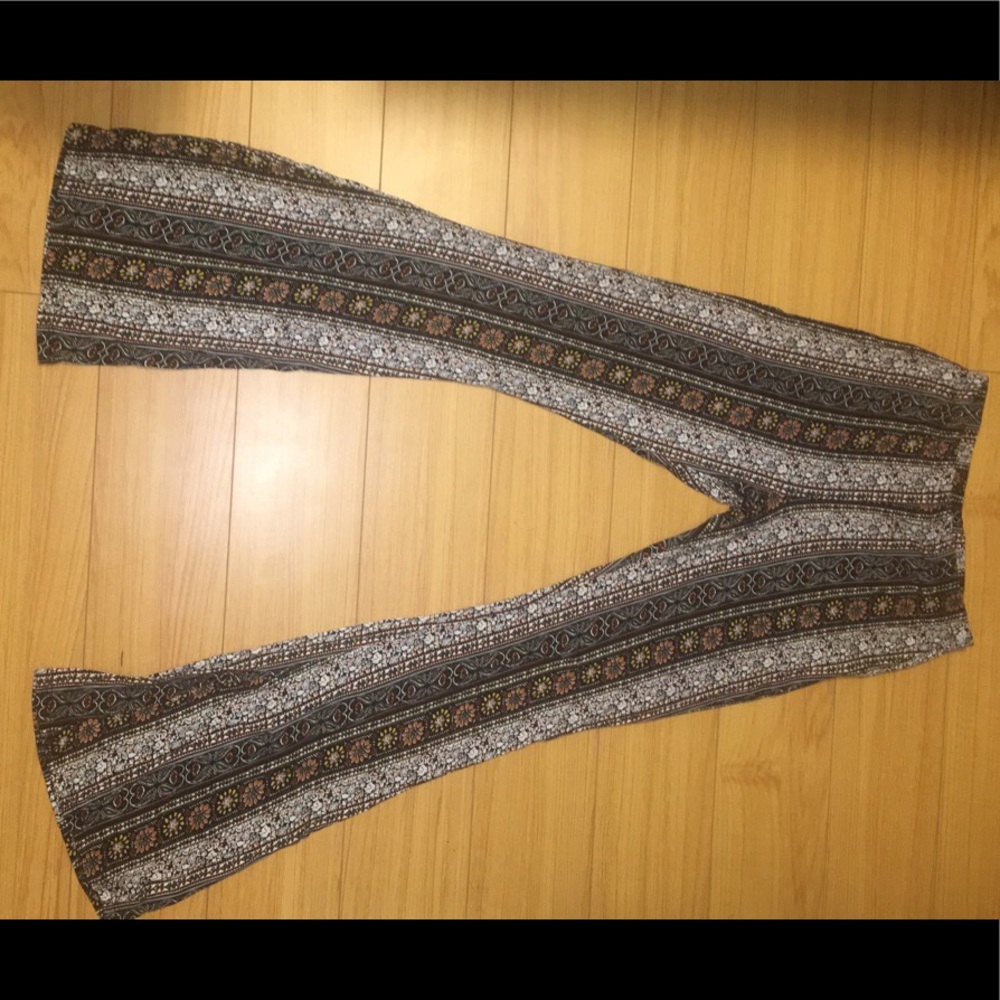 Flared boho leggings.